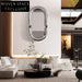 Luxury Oval Stainless Steel Wall Art Decor Mirror for Elegant Home Spaces