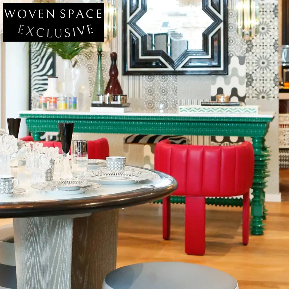 Luxury Pink Leather Armchair Dining Chair for Elegant Home and Cafe