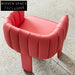 Luxury Pink Leather Armchair Dining Chair for Elegant Home and Cafe