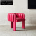 Luxury Pink Leather Armchair Dining Chair for Elegant Home and Cafe