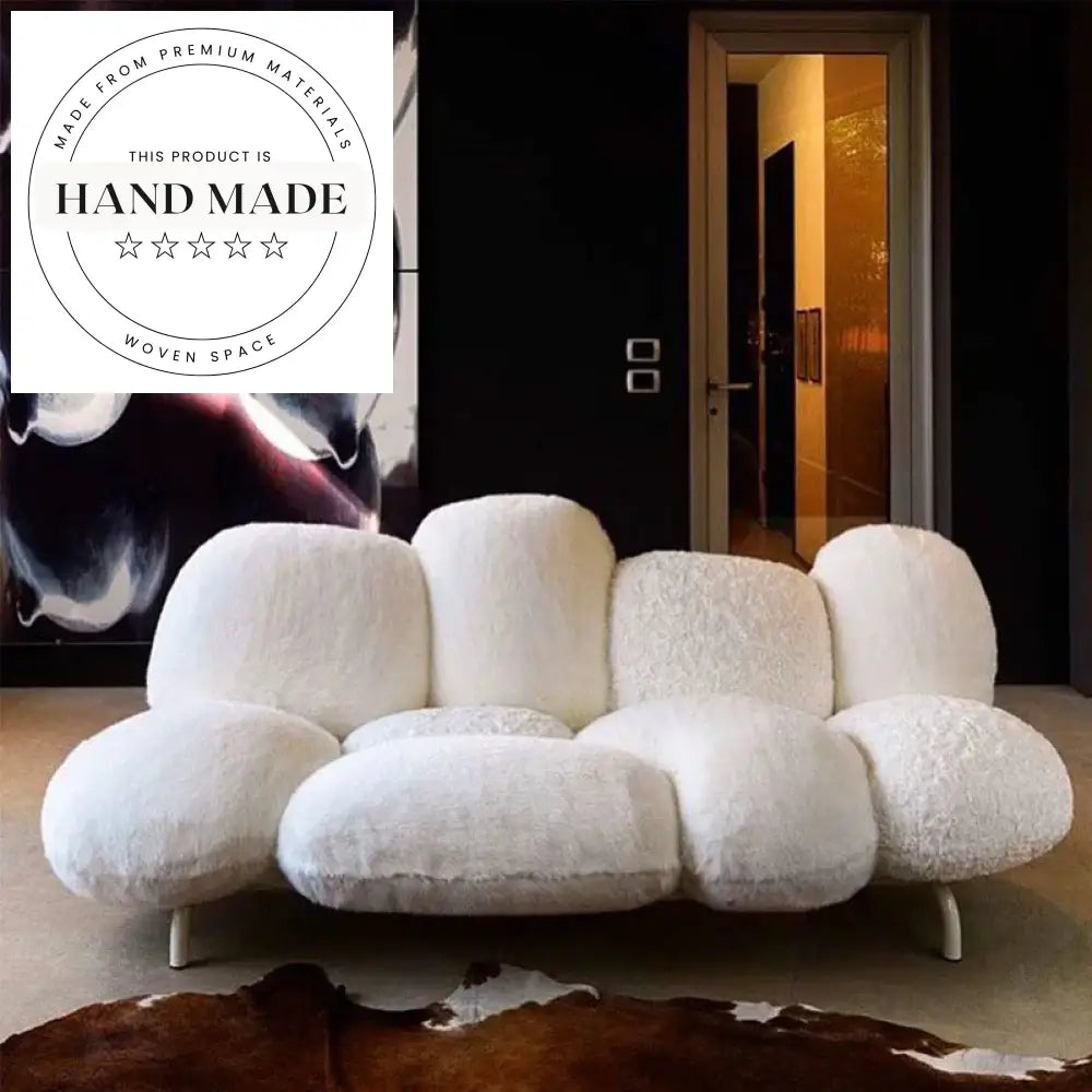 Luxury Pink Plush Velvet Finger Design Upholstered Accent Sofa
