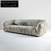 Luxury Pleated Leather Modern Living Room L-Shape Velvet Sectional Sofa