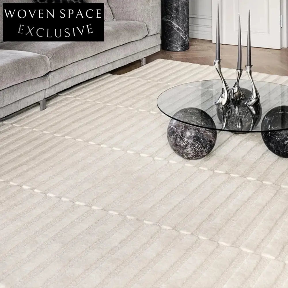 Luxury Polyester Modern Abstract Irregular Area Rug for Living Room Bedroom Carpet