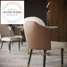 Luxury Post Modern Upholstered Leather and Stainless Steel Dining Chair