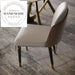 Luxury Post Modern Upholstered Leather and Stainless Steel Dining Chair