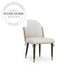 Luxury Post Modern Upholstered Leather and Stainless Steel Dining Chair