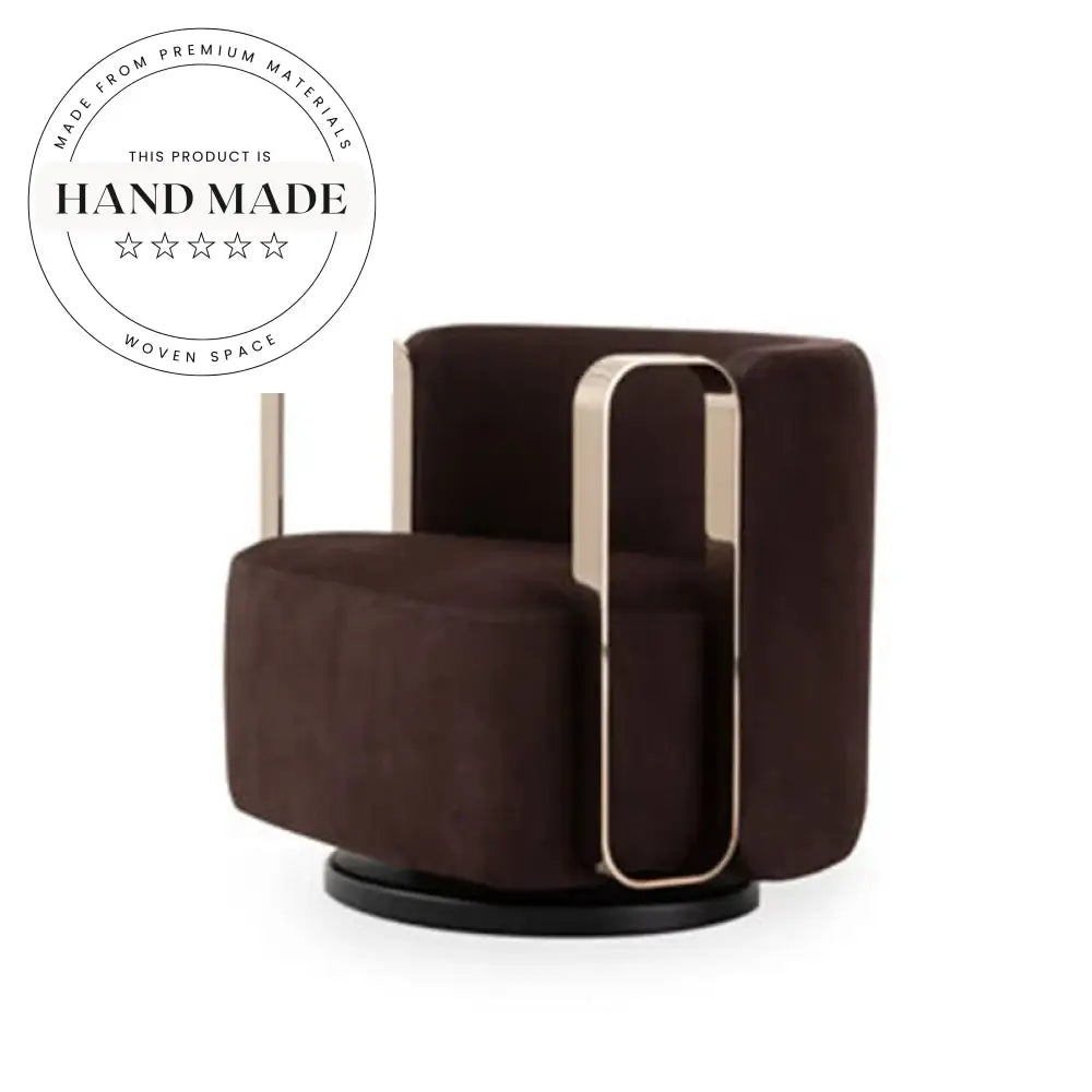 Luxury Postmodern Revolving Fabric Lounge Armchair, Single Swivel Leisure Chair