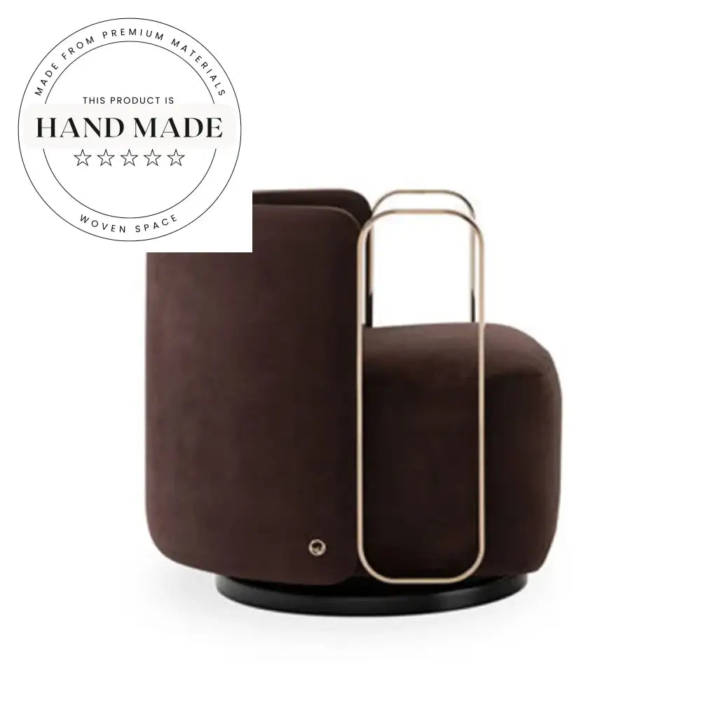 Luxury Postmodern Revolving Fabric Lounge Armchair, Single Swivel Leisure Chair