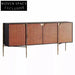 Luxury Rattan Sideboard Cabinet: Retro Solid Wood Storage for Kitchen & Living Room