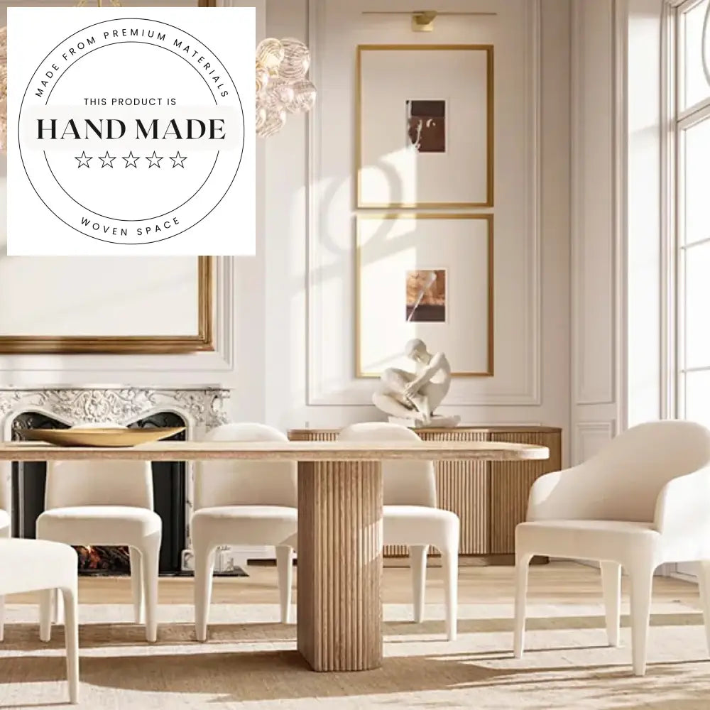 Luxury Rectangular Antique Wood 8 Seater Modern Dining Table