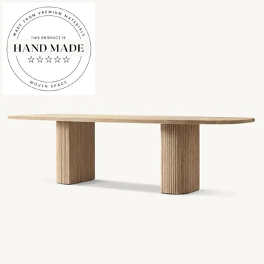 Luxury Rectangular Antique Wood 8 Seater Modern Dining Table