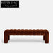 Luxury Red Velvet Modern Long Bed End Ottoman Bench for Bedroom Dressing