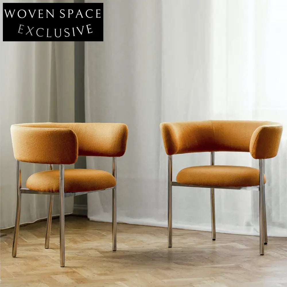 Luxury Retro Green Velvet Upholstered Dining Chair with Sleek Metal Legs