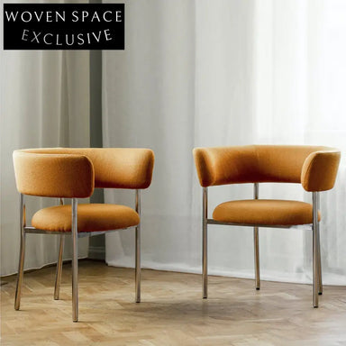 Luxury Retro Green Velvet Upholstered Dining Chair with Sleek Metal Legs