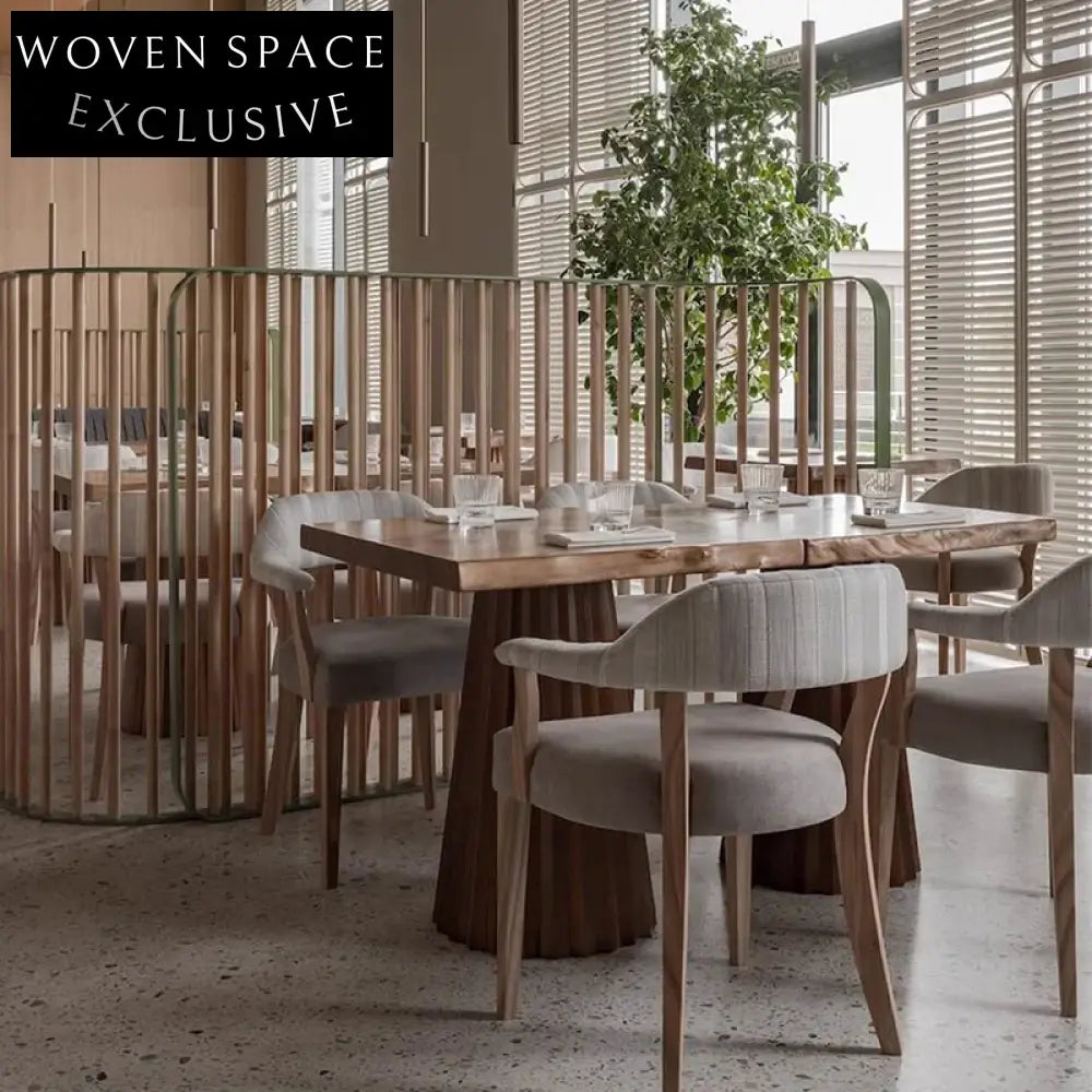 Luxury Retro Solid Wood Dining Table for 6-8 Guests, Home Restaurant