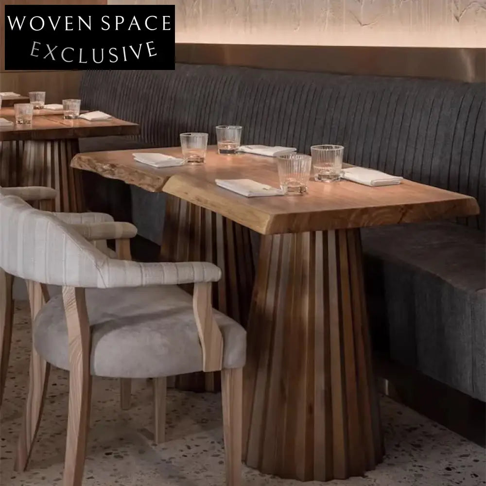 Luxury Retro Solid Wood Dining Table for 6-8 Guests, Home Restaurant