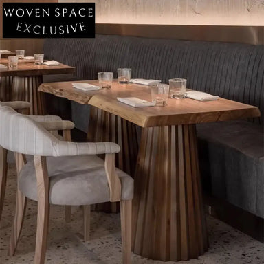 Luxury Retro Solid Wood Dining Table for 6-8 Guests, Home Restaurant