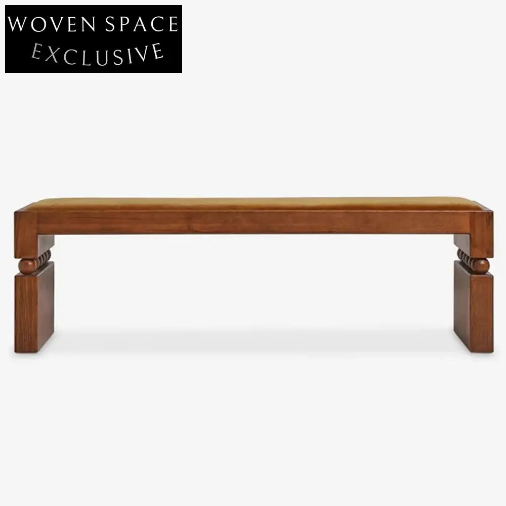 Luxury Retro Velvet Bed End Bench Ottoman for Hotel and Home Bedroom