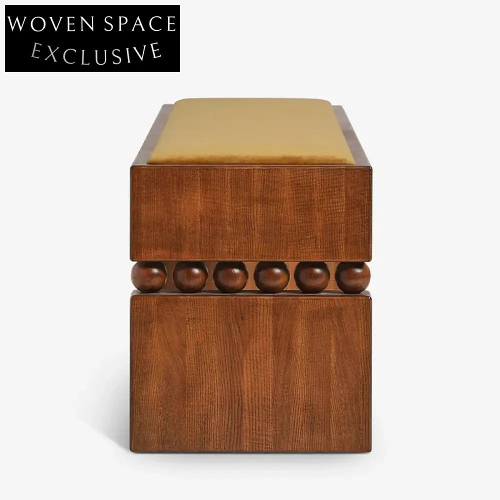 Luxury Retro Velvet Bed End Bench Ottoman for Hotel and Home Bedroom