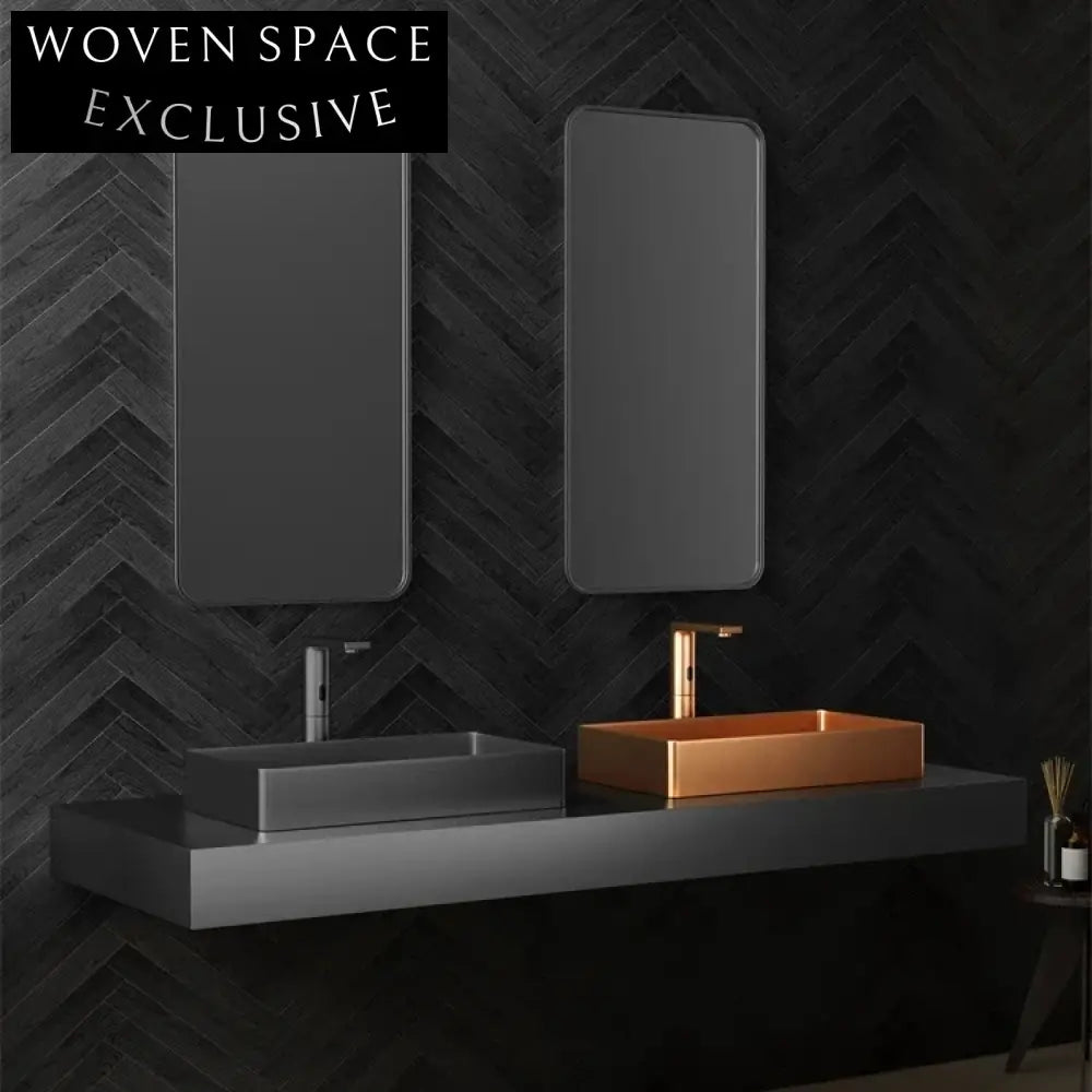 Luxury Rose Gold SUS304 Stainless Steel Above Counter Modern Bathroom Vessel Basin