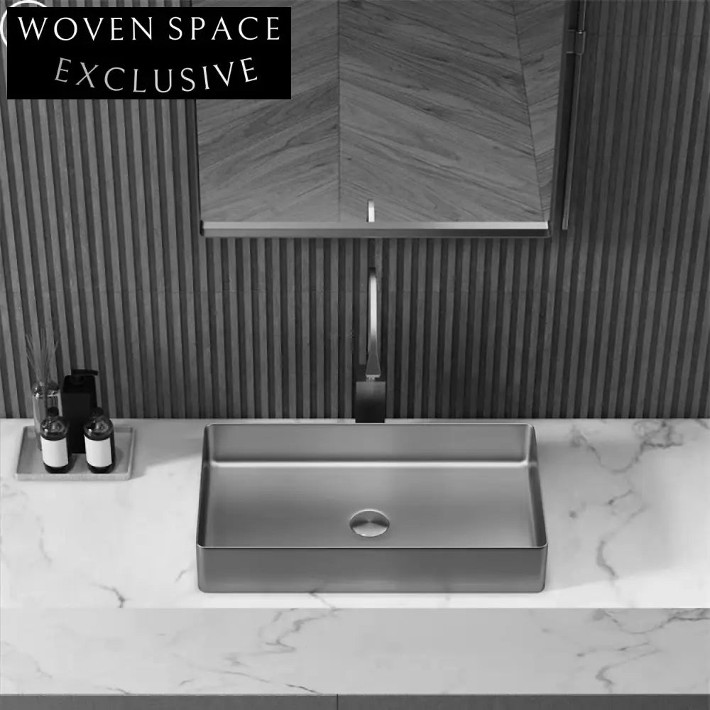 Luxury Rose Gold SUS304 Stainless Steel Above Counter Modern Bathroom Vessel Basin