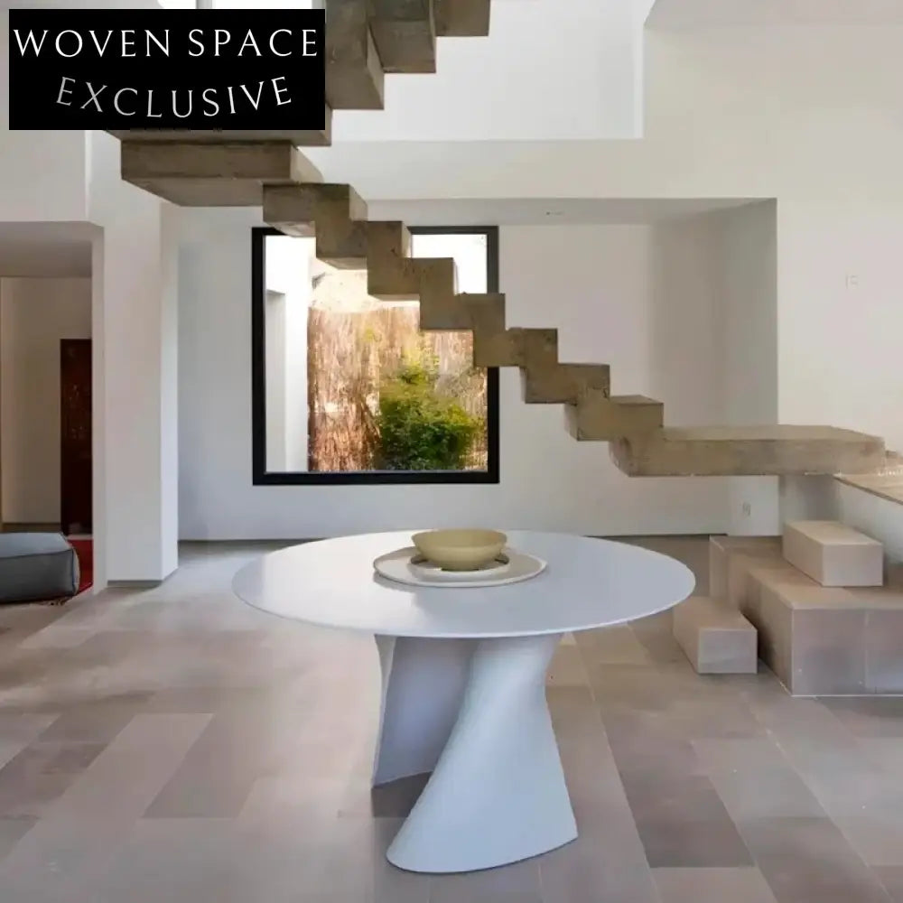 Luxury Round 4-Seater Sintered Stone Marble Top Dining Table for Modern Homes