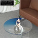 Luxury Round Clear Acrylic Coffee Table for Living Room with Optional Crystal Ball Feature