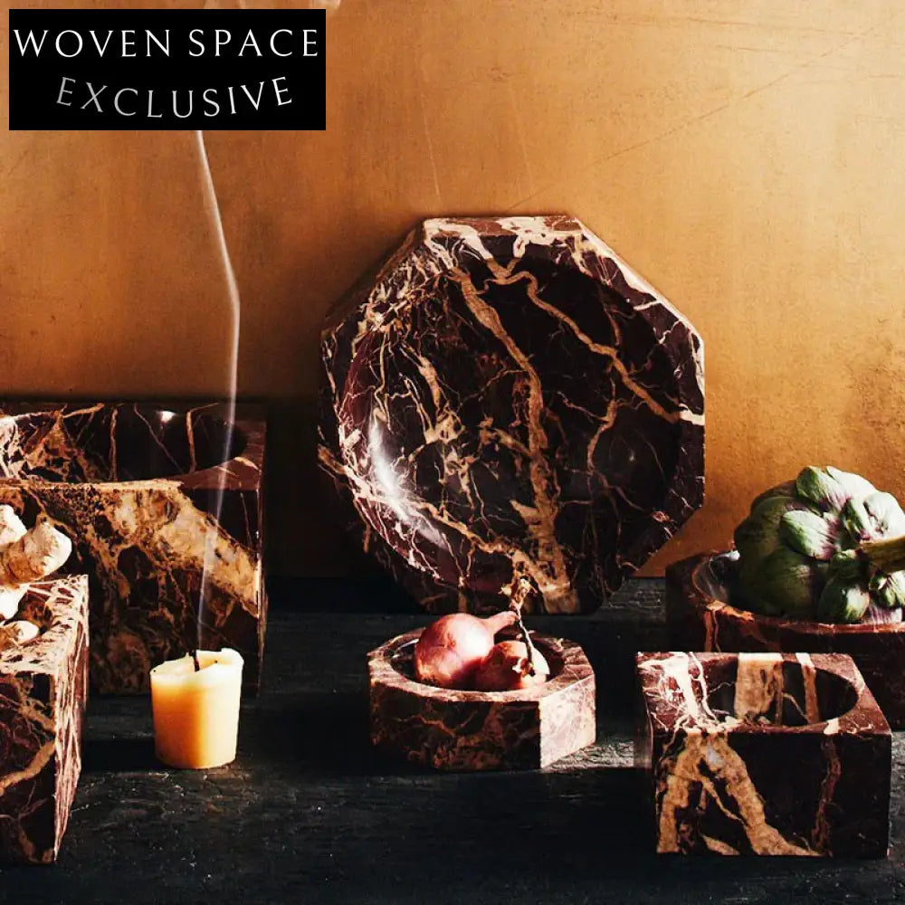 Luxury Round Coffee Marble Decorative Tray - Modern Home Accent Piece