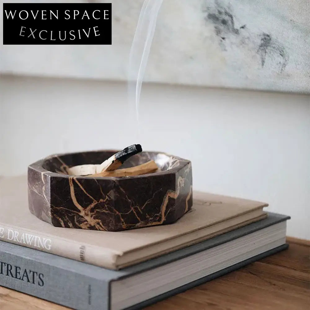 Luxury Round Coffee Marble Decorative Tray - Modern Home Accent Piece