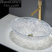 Luxury Round Crystal Glass Vessel Sink for Modern Bathroom Countertop Wash Basin
