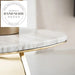 Luxury Round Gold Stainless Steel and Marble Side Table
