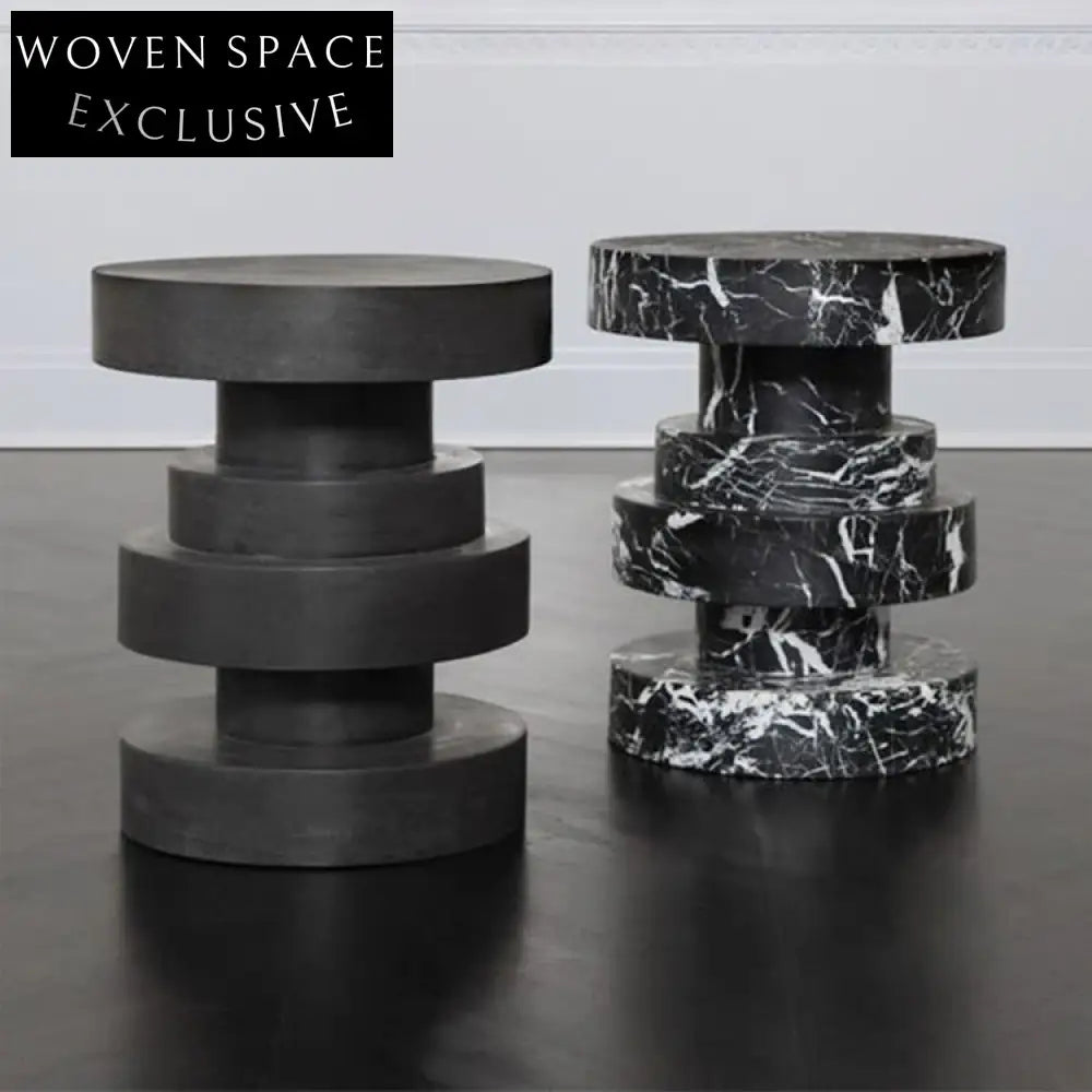 Luxury Round Marble Accent Side Table for Chic Living Room Decor