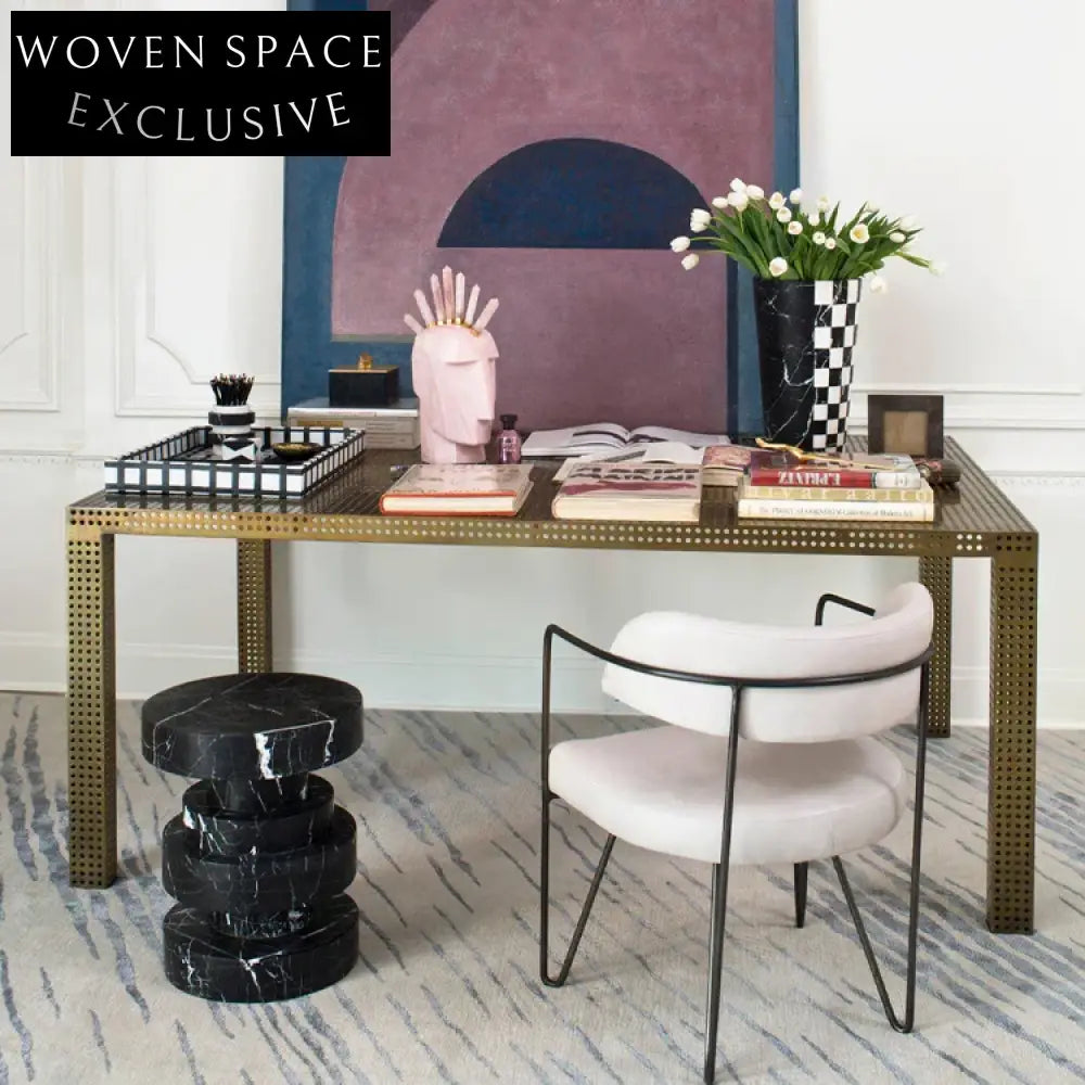 Luxury Round Marble Accent Side Table for Chic Living Room Decor