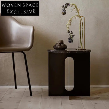 Luxury Round Marble Top Living Room Coffee Table with Metal Base