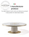 Luxury Round Solid Wood Marble Modern Leather Upholstered Dining Table
