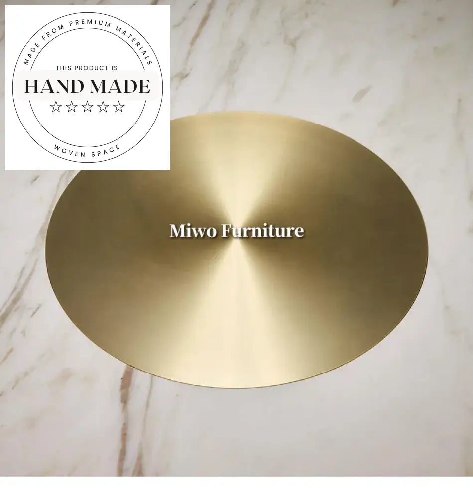 Luxury Round Solid Wood Marble Modern Leather Upholstered Dining Table