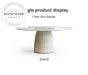 Luxury Round Solid Wood Marble Modern Leather Upholstered Dining Table