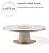 Luxury Round Solid Wood Marble Modern Leather Upholstered Dining Table
