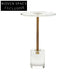 Luxury Round Transparent Acrylic Side Table with Modern Metal Frame