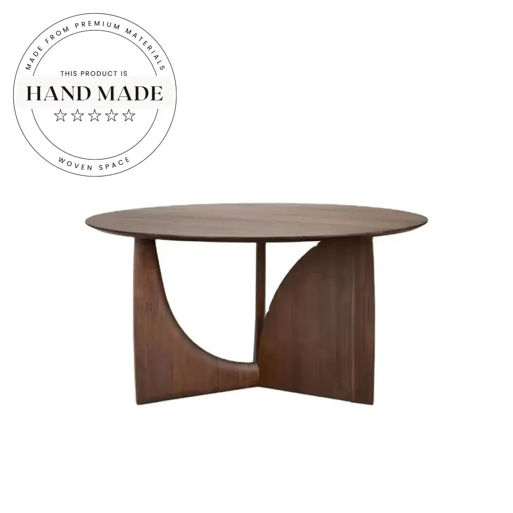 Luxury Round Walnut Wood Roulette 8 Seater Modern Dining Table