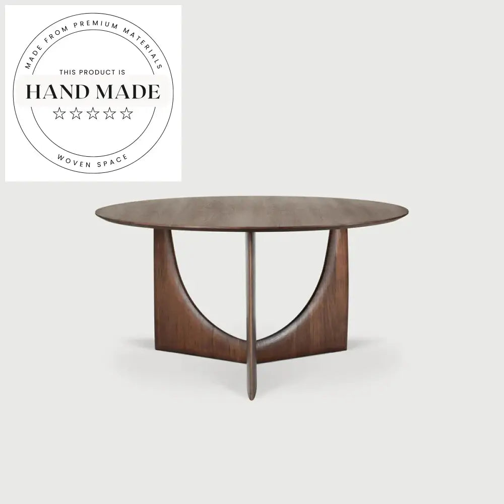 Luxury Round Walnut Wood Roulette 8 Seater Modern Dining Table