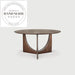 Luxury Round Walnut Wood Roulette 8 Seater Modern Dining Table