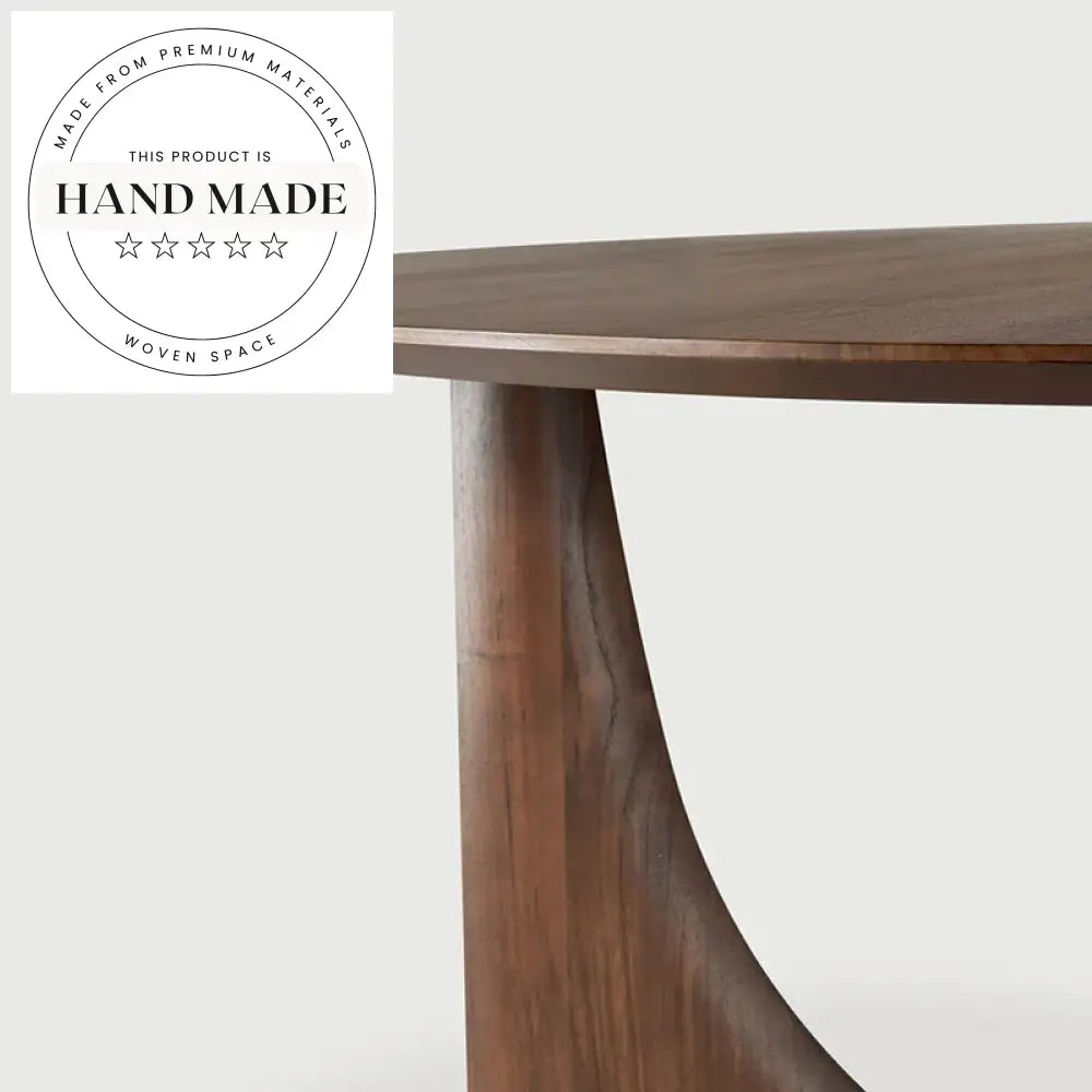 Luxury Round Walnut Wood Roulette 8 Seater Modern Dining Table