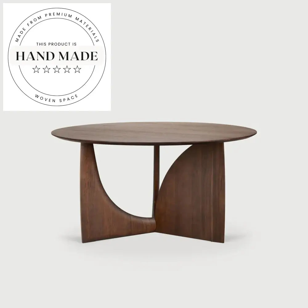 Luxury Round Walnut Wood Roulette 8 Seater Modern Dining Table