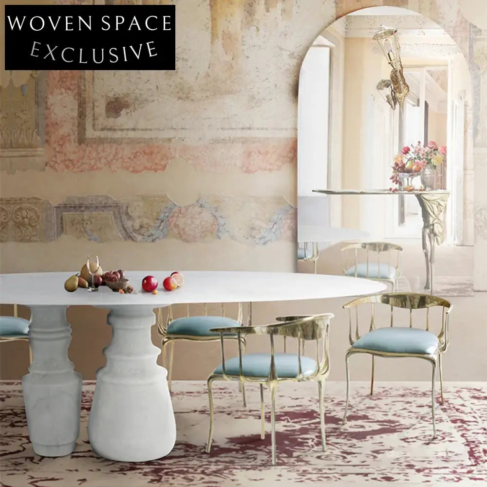 Luxury Royal Brass Velvet Dining Chair for Elegant Hotel & Home Decor