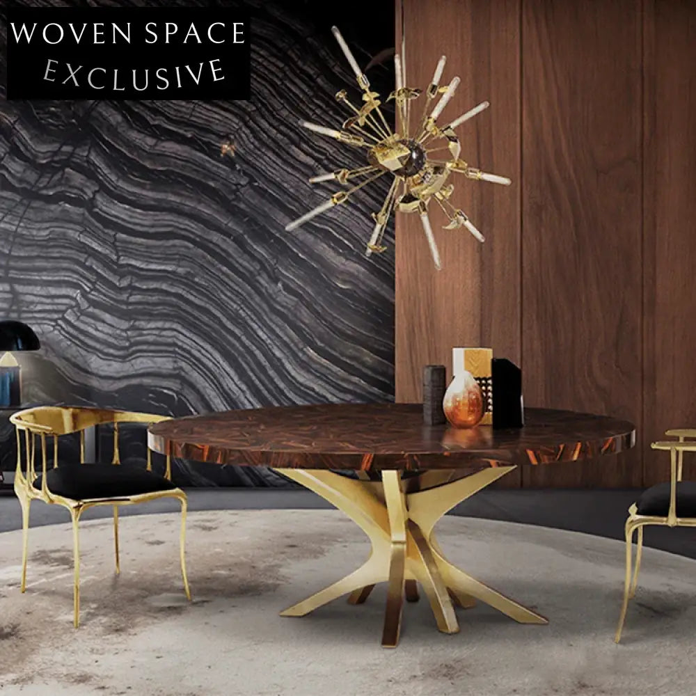 Luxury Royal Brass Velvet Dining Chair for Elegant Hotel & Home Decor