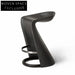 Luxury Saddle Leather Bar Stool with Solid Wood Frame for Kitchens