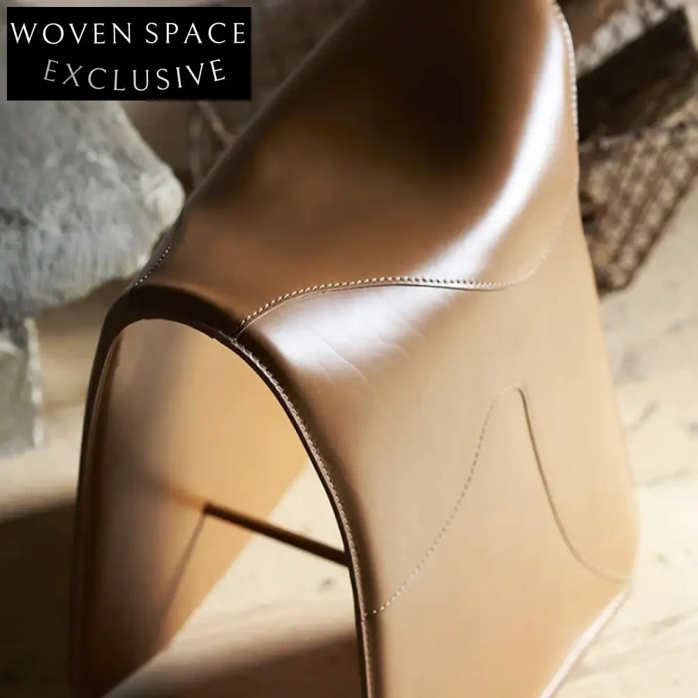 Luxury Saddle Leather Modern Indoor Home Furniture Small Sofa End Stool Ottoman