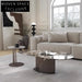 Luxury Sintered Stone & Metal Round Coffee Table Set for Living Room