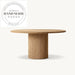 Luxury Solid Oak Round Wood Midcentury Antique Dining Table Set
